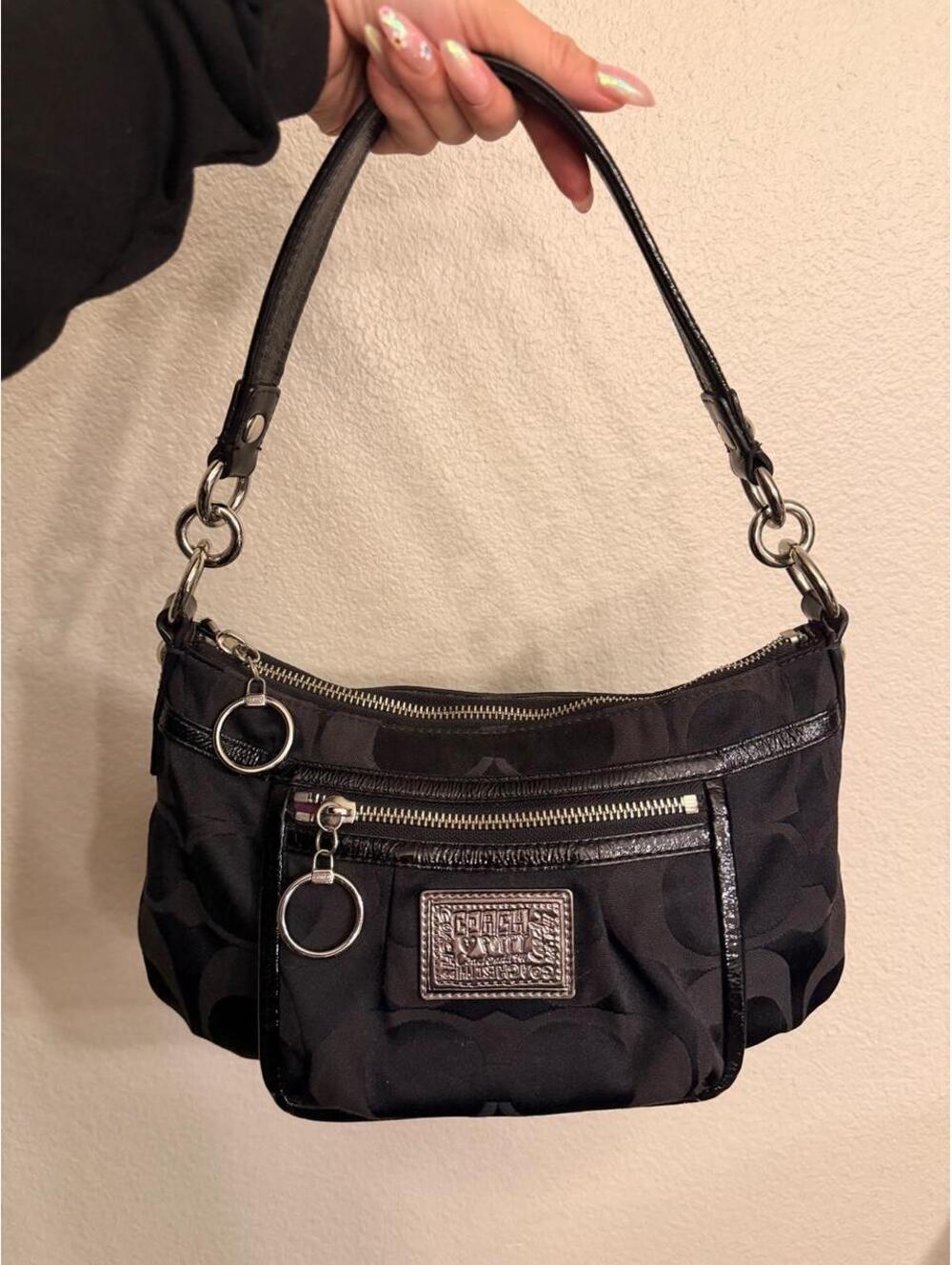Vintage 2009 Black Coach Poppy Shoulder Bag